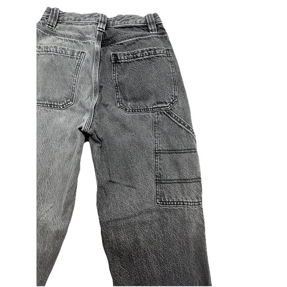 Pacsun Carpenter Pants Jeans Hi Rise Size 25 Two Tone Raw Hem 100% Cotton - Picture 9 of 11